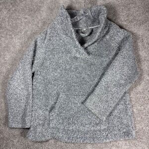 Target Collection Women Cozy Fuzzy Sherpa Pullover Sweatshirt Gray Size L